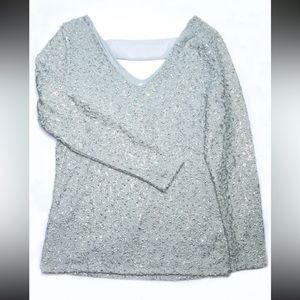 Jenniter Lopez Snowflake Sparkle & Shine Sweater